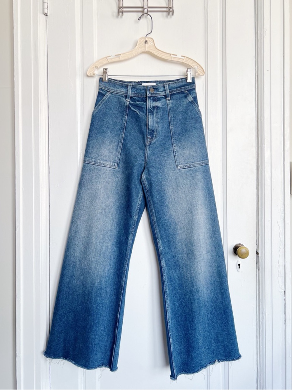 Pistola • Penny Utility High Rise Wide Leg jeans in Camden blue stretch curvy - Picture 2 of 11